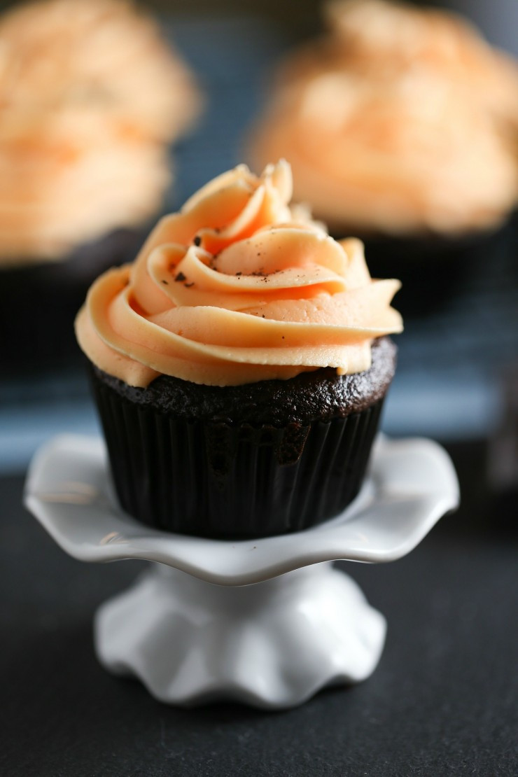 Chocolate Frosting For Cupcakes
 Chocolate Cupcakes with Orange Buttercream Frosting