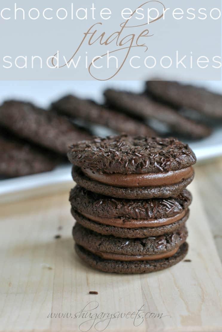 Chocolate Fudge Cookies
 Chocolate Espresso Fudge Cookies and Giveaway Shugary Sweets