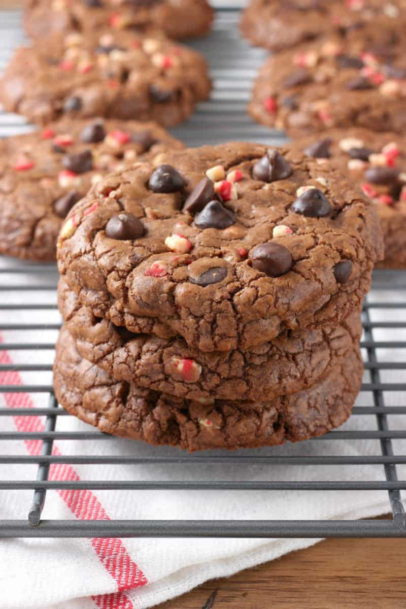 Chocolate Fudge Cookies
 Giant Peppermint Chocolate Fudge Cookies A Kitchen Addiction