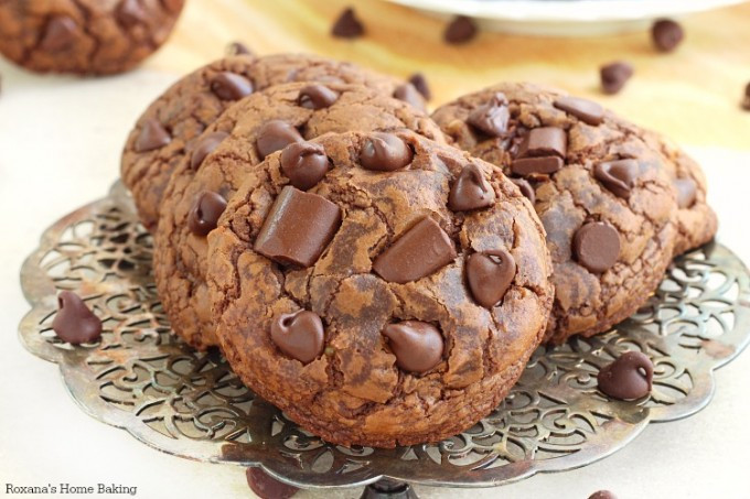 Chocolate Fudge Cookies
 Soft and chewy triple chocolate fudge cookies recipe