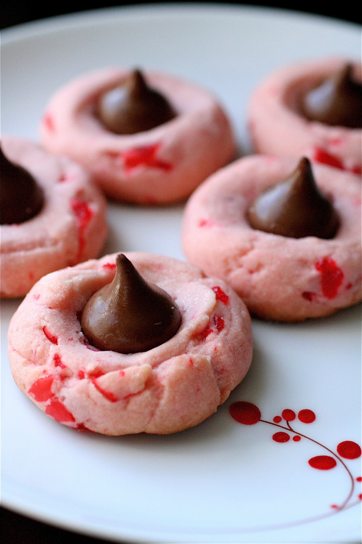 Chocolate Kiss Cookies
 Cherry Chocolate Kisses