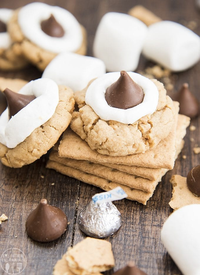 Chocolate Kiss Cookies
 Hershey Kiss Peanut Butter Smores Cookies – Like Mother