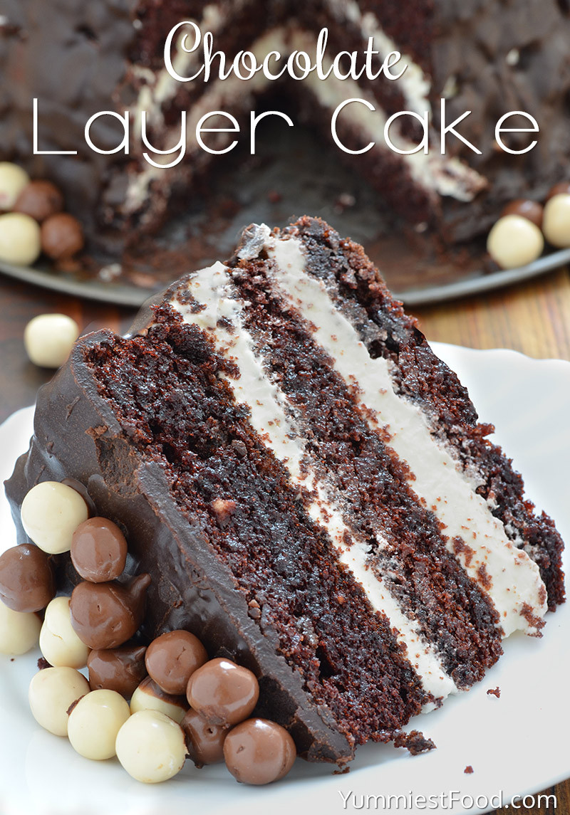 Chocolate Layer Cake Recipe
 Chocolate Layer Cake with Cream Cheese Filling Recipe