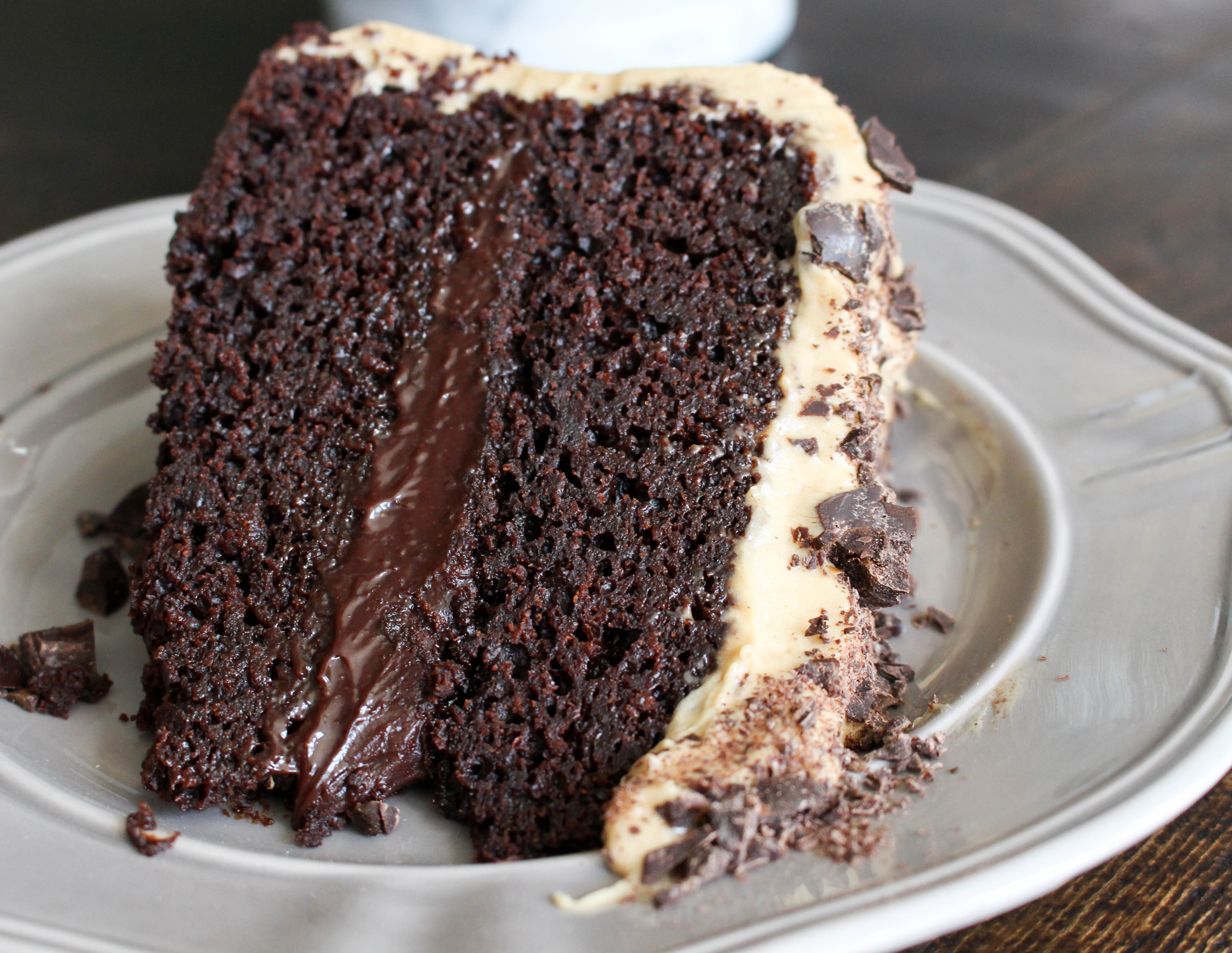 Chocolate Mocha Cake
 e Year Mocha Cake with Fudge Filling & Espresso Frosting