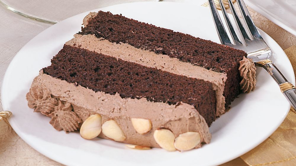 Chocolate Mousse Cake Filling
 Chocolate Almond Mousse Cake recipe from Pillsbury