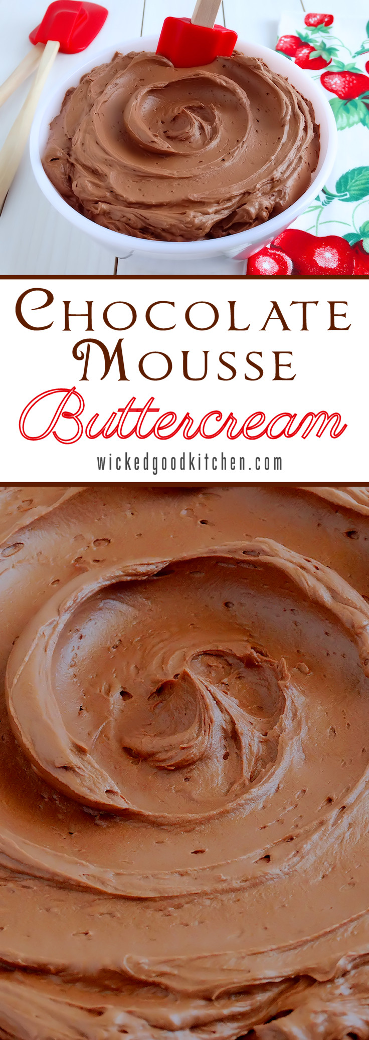 Chocolate Mousse Frosting
 Chocolate Mousse Buttercream Frosting 3 ways Wicked