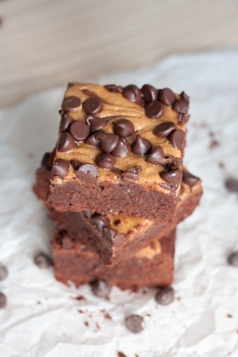 Chocolate Peanut Butter Brownies
 Triple Chocolate Peanut Butter Brownies Goo Godmother