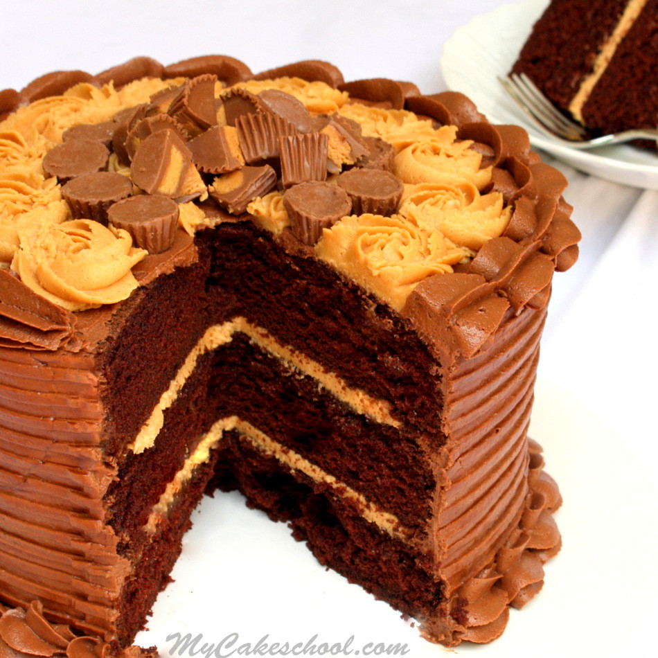 Chocolate Peanut Butter Cake Recipe
 Peanut Butter and Chocolate Cake Recipe from Scratch