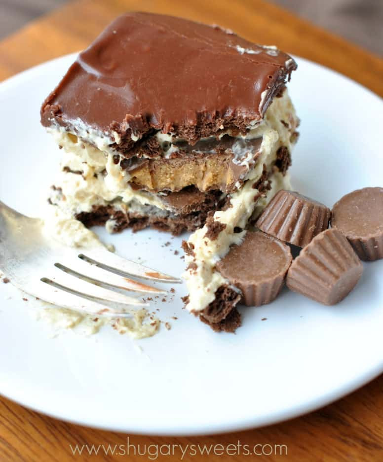 Chocolate Peanut Butter Dessert
 No Bake Peanut Butter Eclair Cake Shugary Sweets