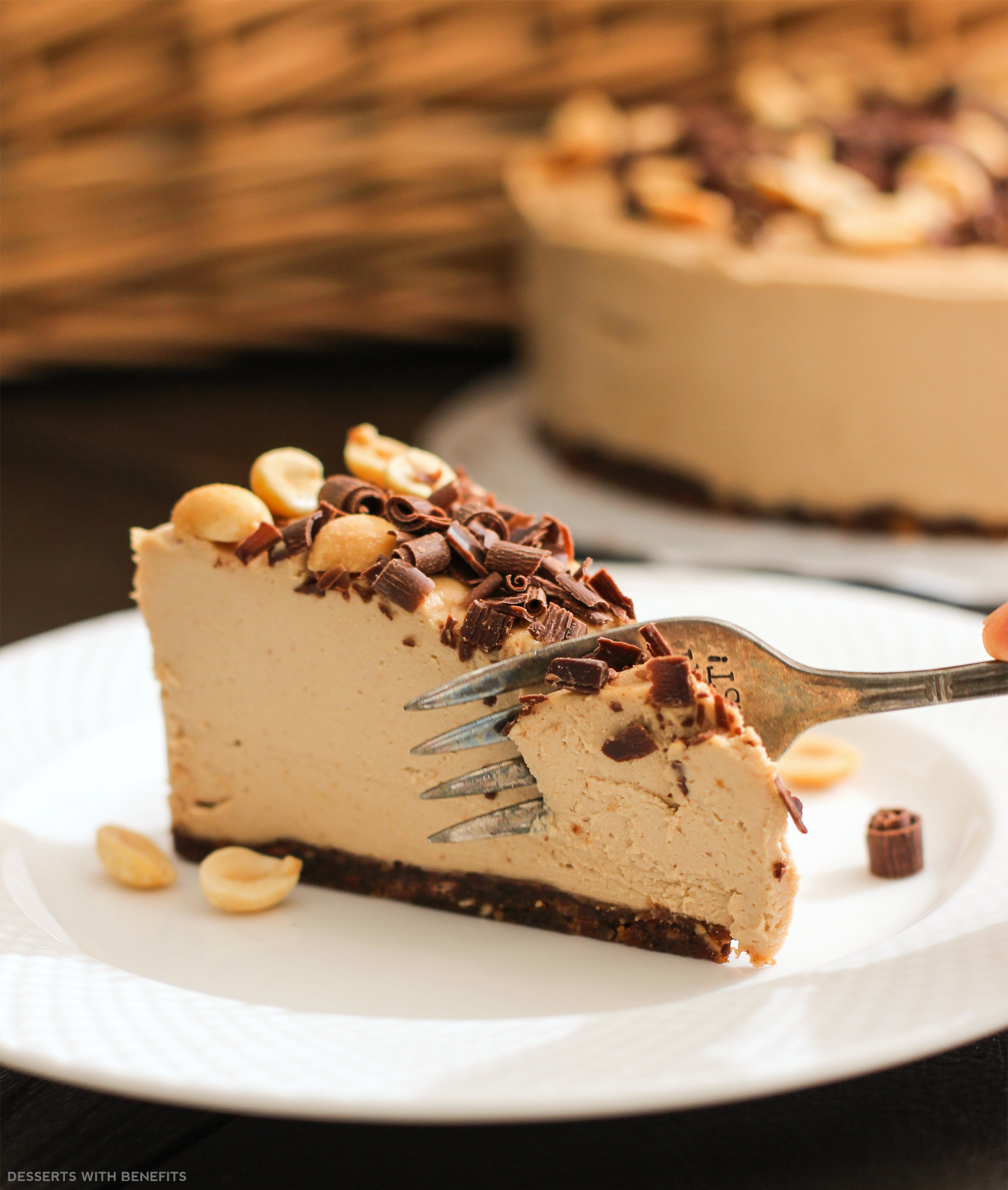 Chocolate Peanut Butter Dessert
 Healthy Chocolate Peanut Butter Raw Cheesecake