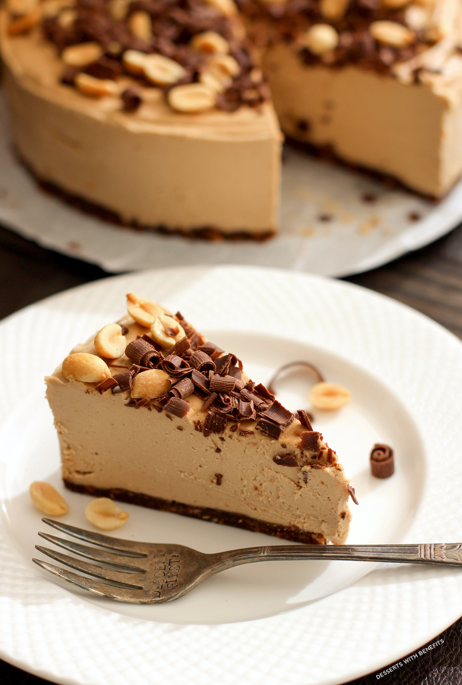 Chocolate Peanut Butter Dessert
 Healthy Chocolate Peanut Butter Raw Cheesecake