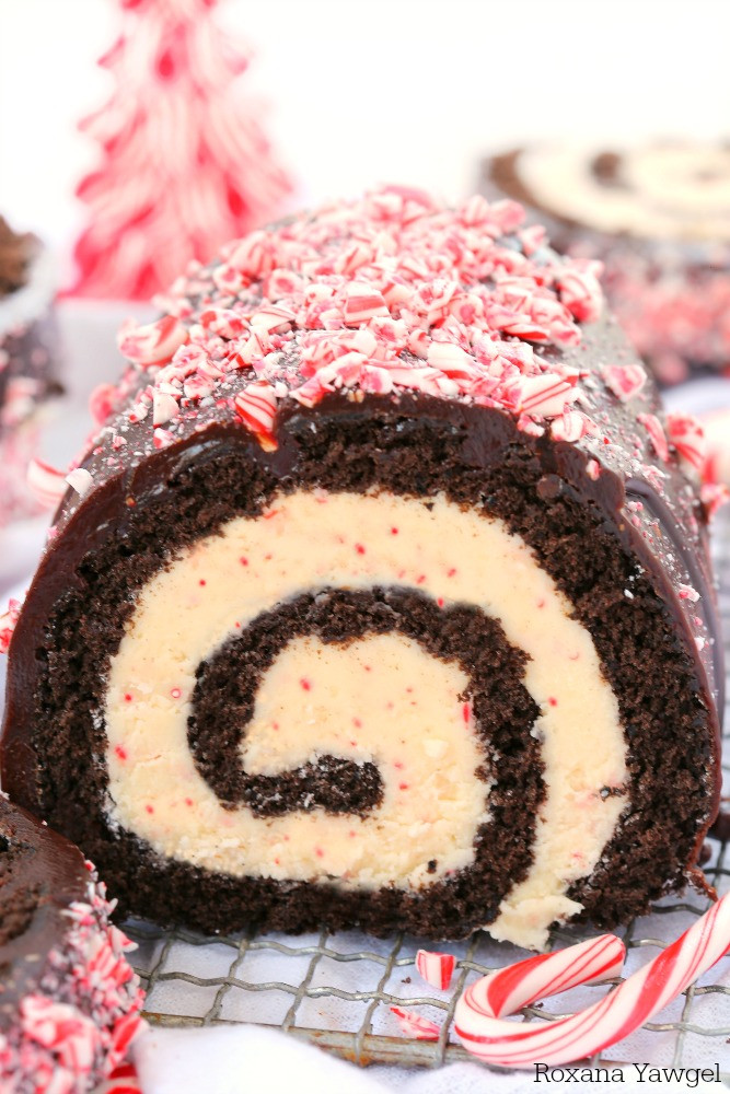 Chocolate Peppermint Cake
 chocolate jelly roll cake