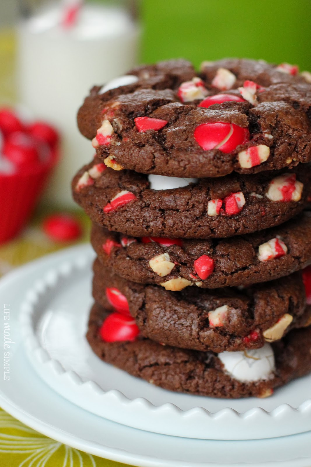 Chocolate Peppermint Cookies
 Chocolate Peppermint M&M Cookies Life Made Simple