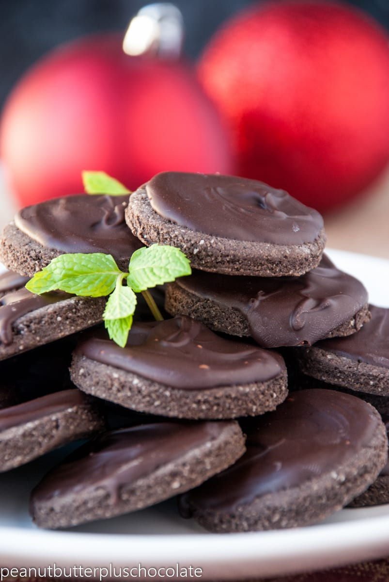 Chocolate Peppermint Cookies
 Healthy Double Chocolate Peppermint Cookies — Peanut