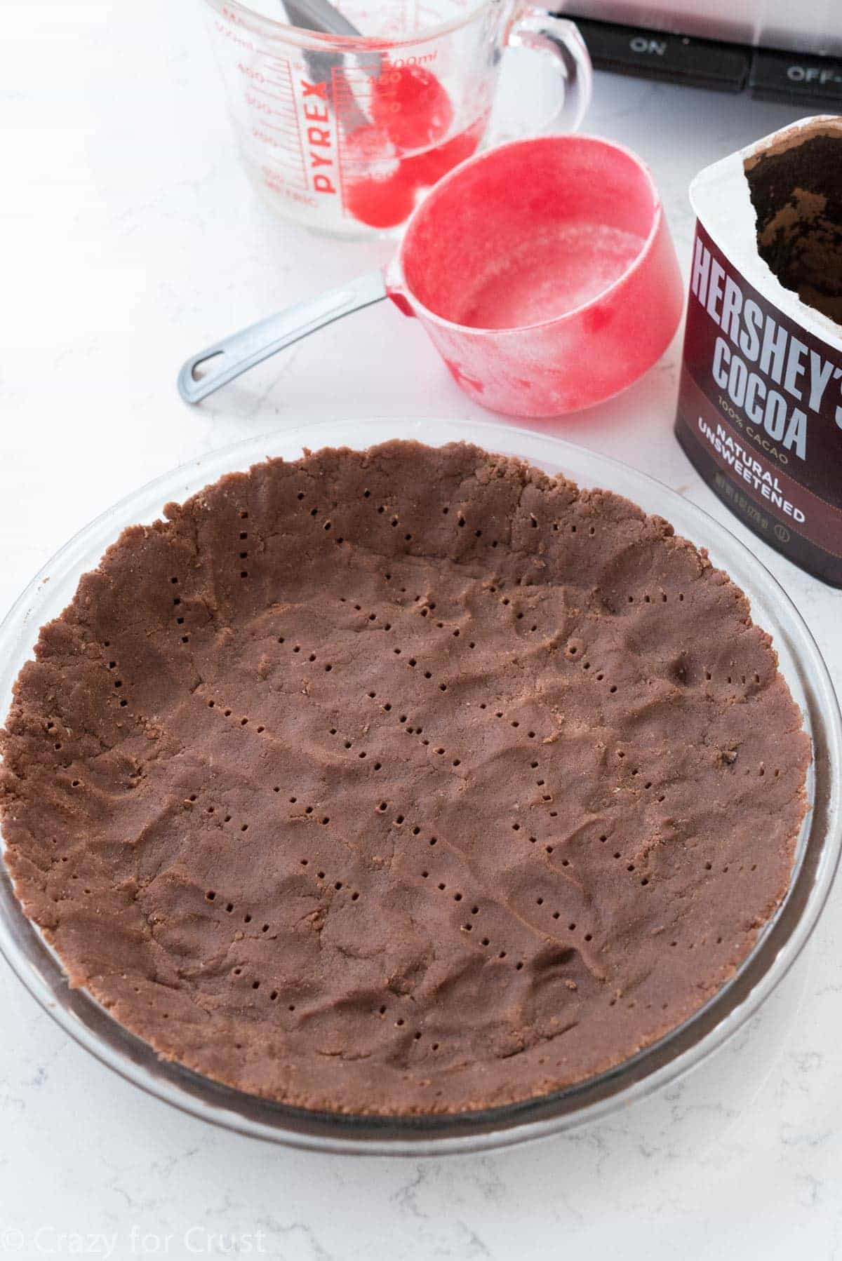 Chocolate Pie Crust
 No Roll Chocolate Pie Crust Crazy for Crust