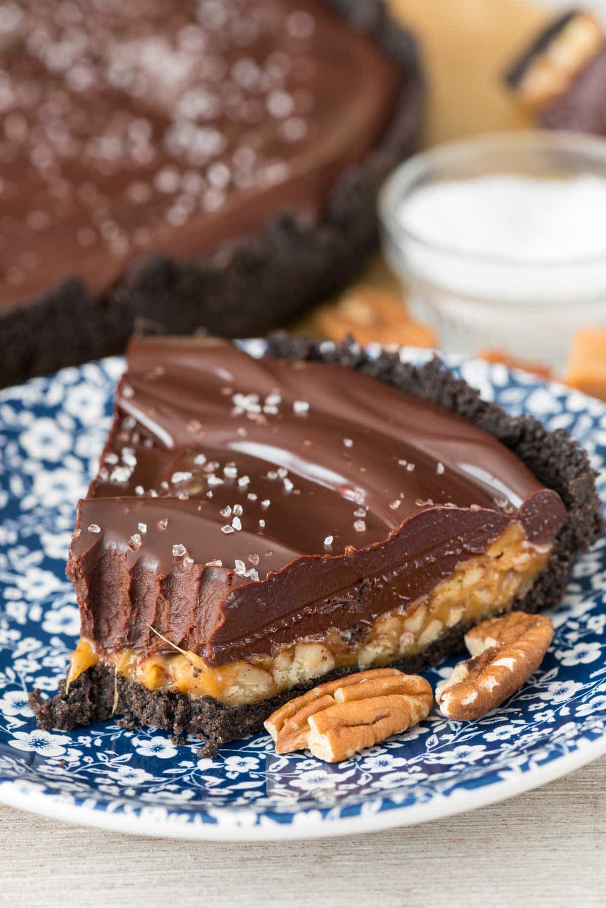 Chocolate Pie Crust
 Salted Caramel Pecan Chocolate Pie Crazy for Crust