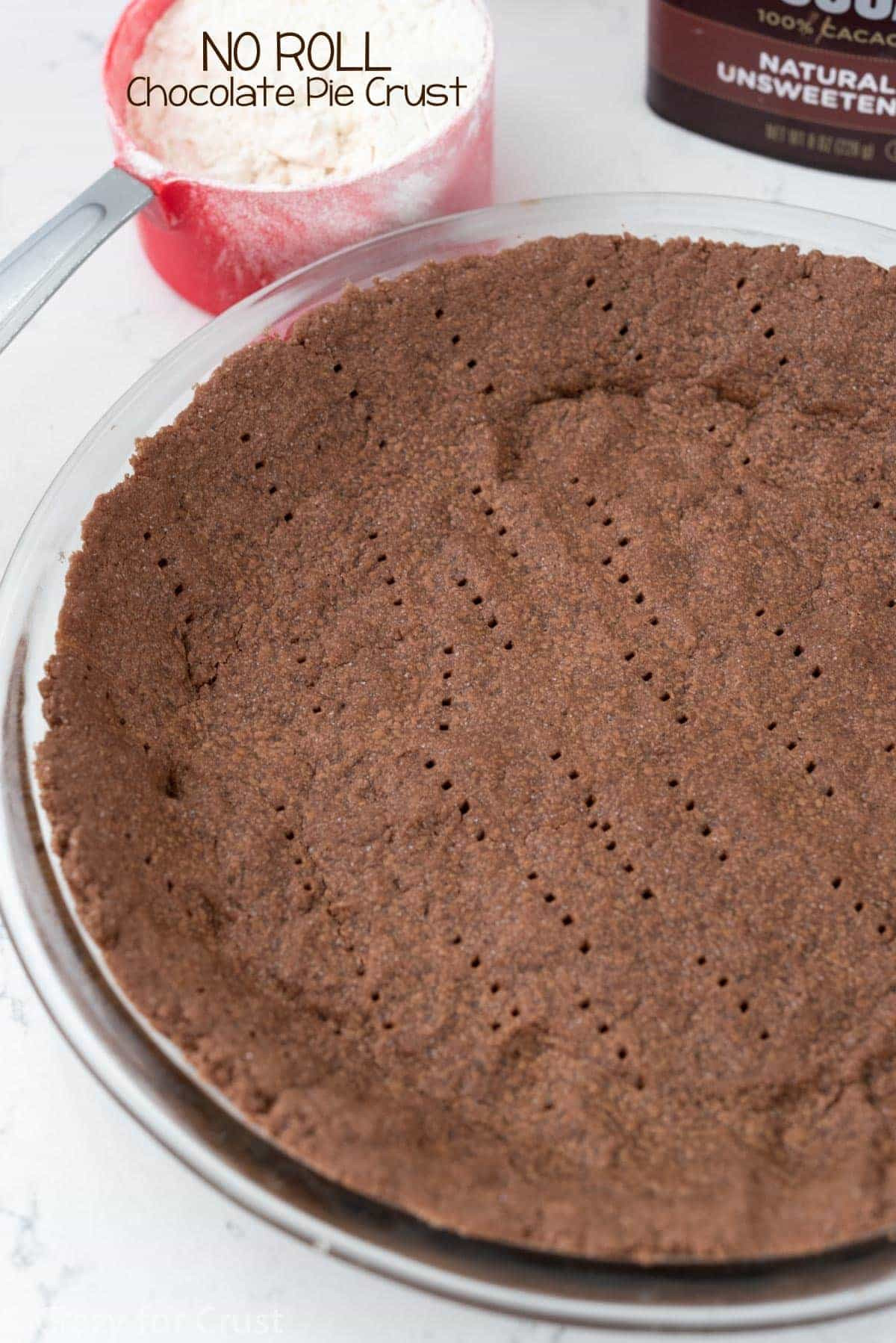 Chocolate Pie Crust
 No Roll Chocolate Pie Crust Crazy for Crust