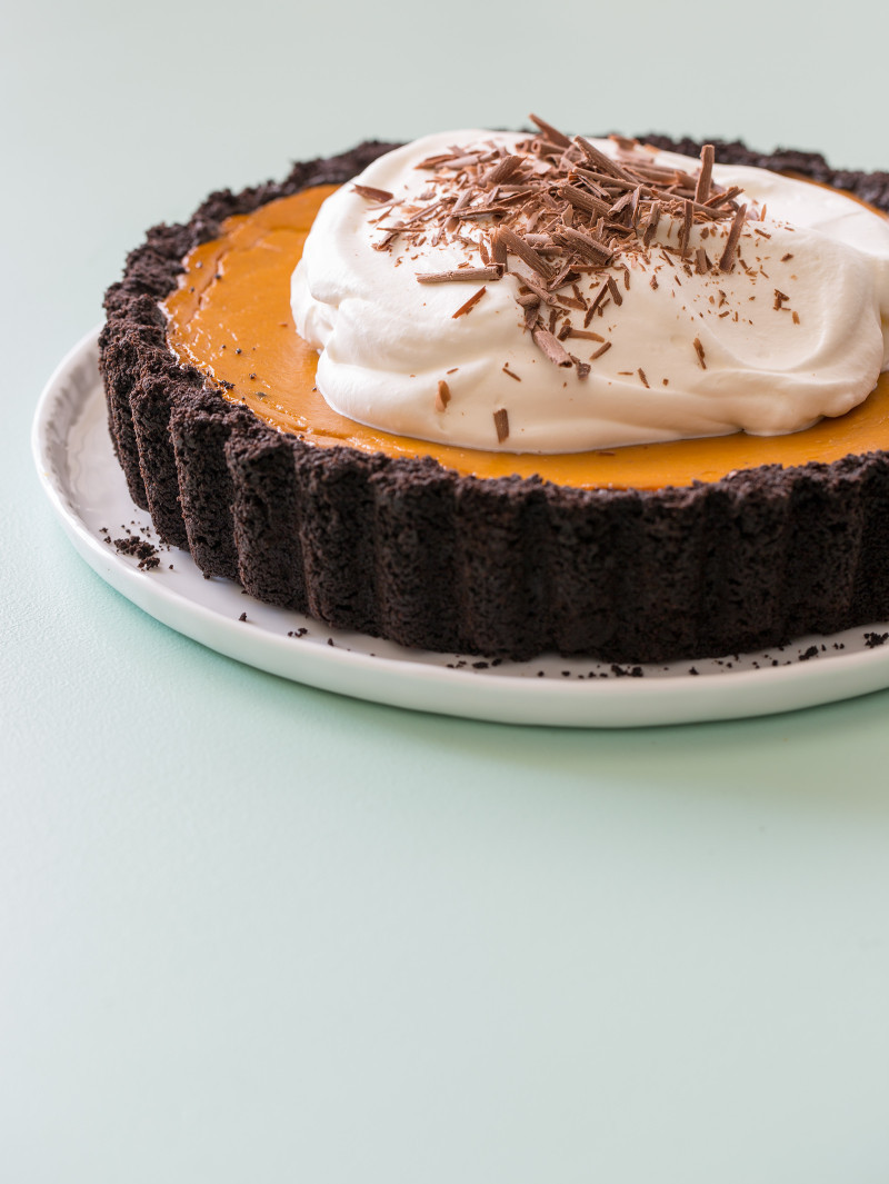 Chocolate Pie Crust
 Pumpkin Pie with a Chocolate Crust