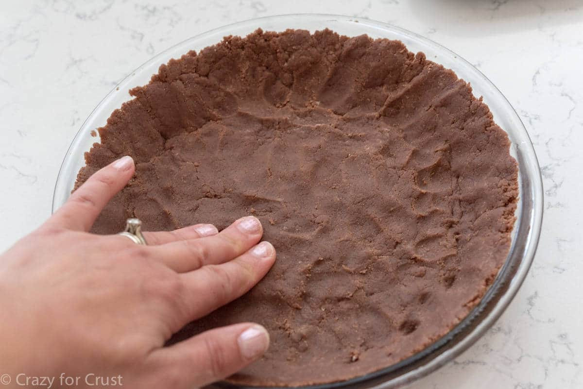 Chocolate Pie Crust
 No Roll Chocolate Pie Crust Crazy for Crust