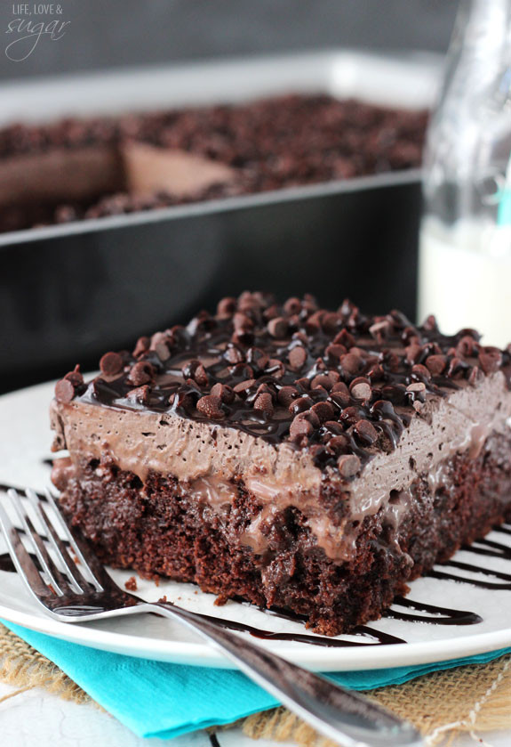 Chocolate Poke Cake Recipes
 Peanut Butter Truffle Chocolate Cake Life Love and Sugar