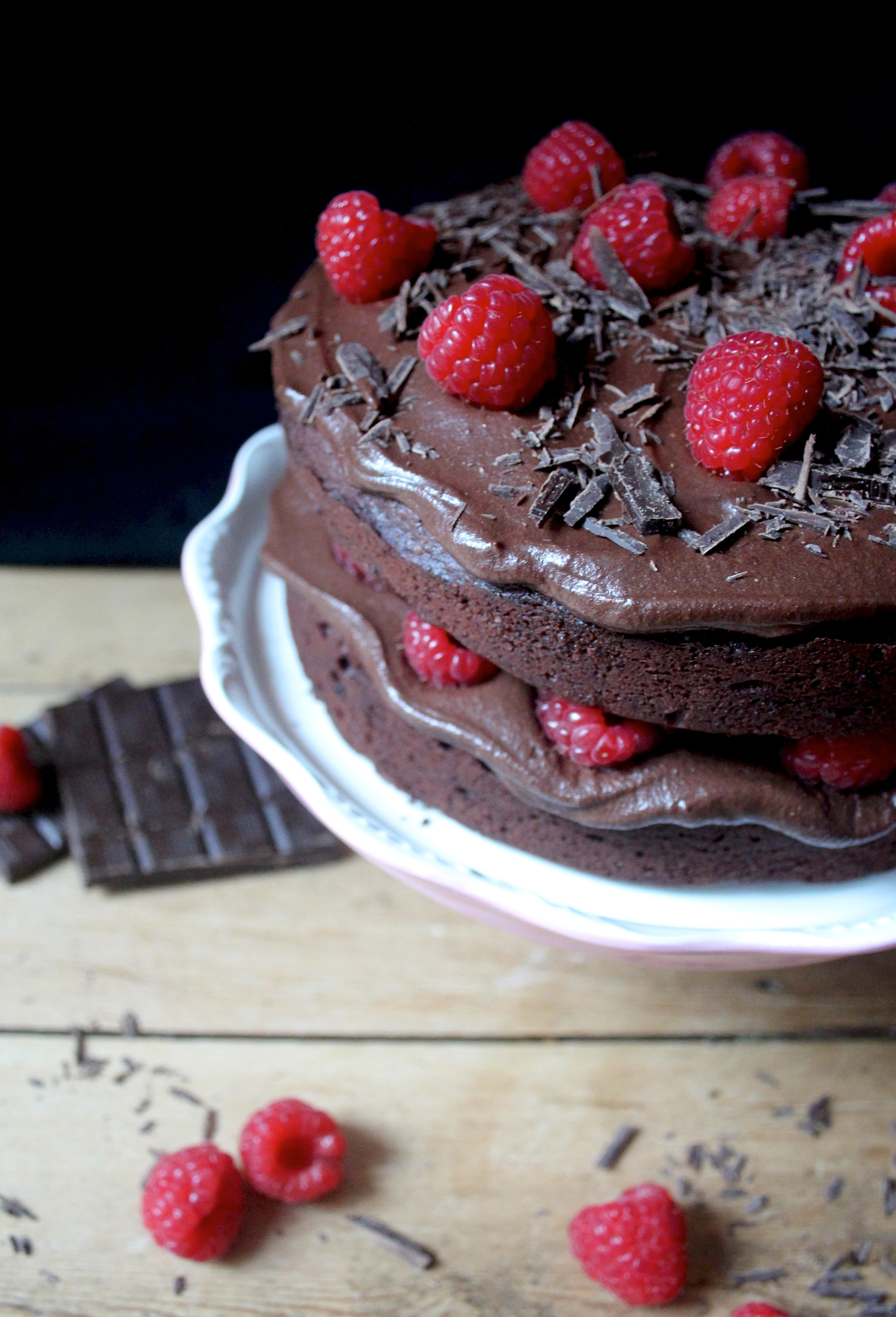 Chocolate Raspberry Cake
 Chocolate and Raspberry Cake vegan gluten free & dairy