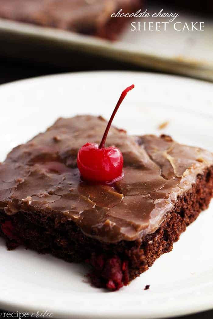 Chocolate Sheet Cake Recipes
 Cherry Chocolate Sheet Cake
