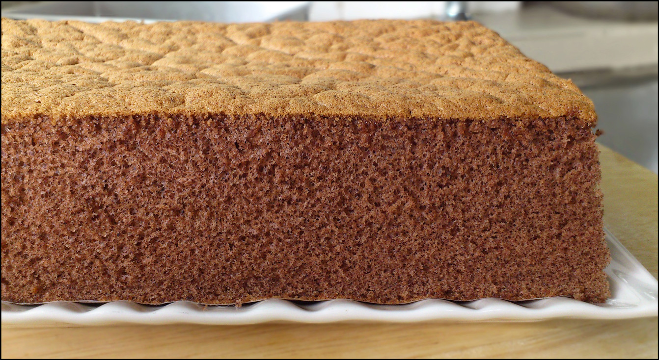 Chocolate Sponge Cake
 KitchenTigress Fluffy Chocolate Sponge Cake 巧克力海绵蛋糕