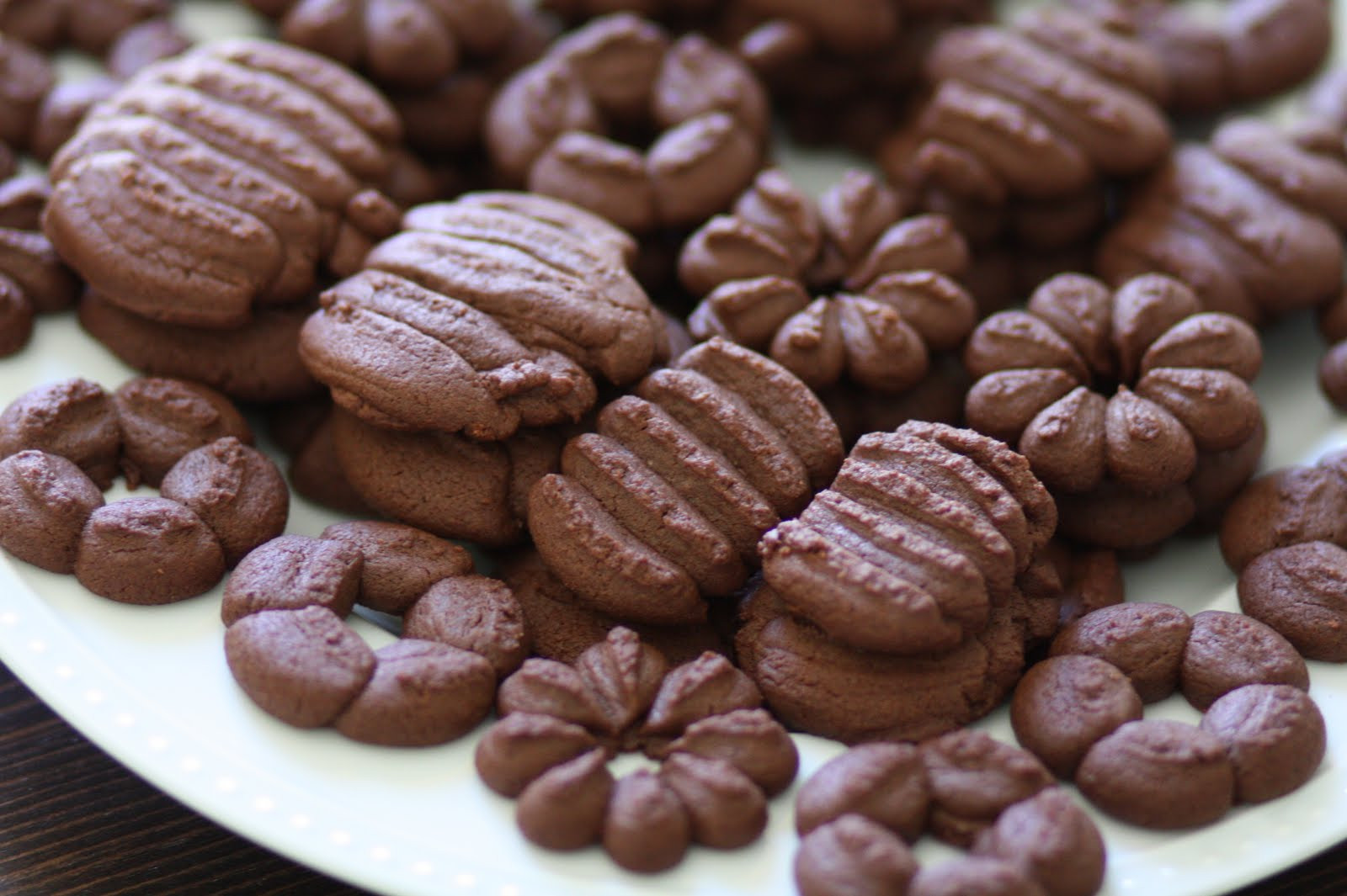 Chocolate Spritz Cookies
 A Crafty Escape Tasty Thursday Chocolate Spritz Cookies