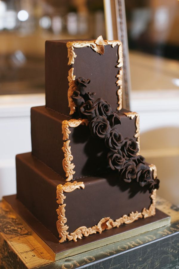 Chocolate Wedding Cake
 20 Decadent and Delicious Chocolate Wedding Cakes Chic
