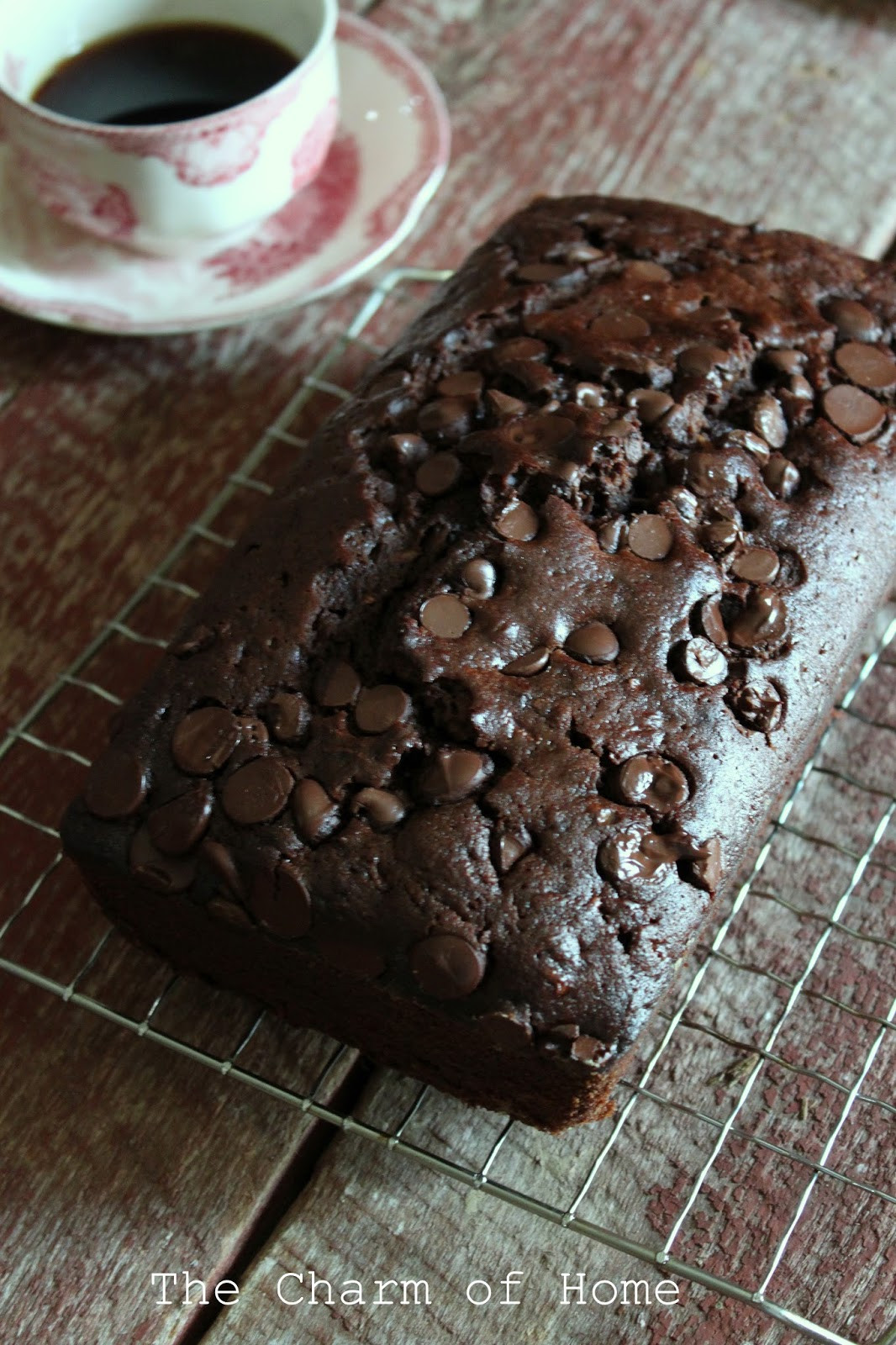 Chocolate Zucchini Bread
 The Charm of Home Double Chocolate Zucchini Bread