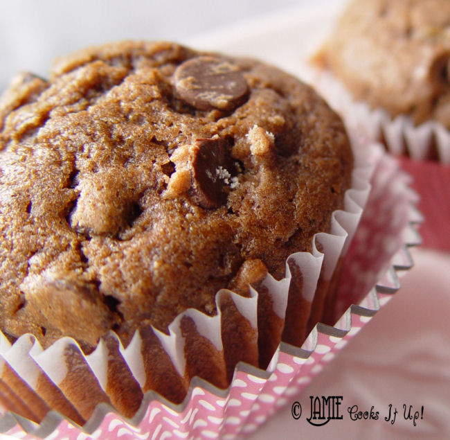 Chocolate Zucchini Muffins
 Double Chocolate Zucchini Muffins