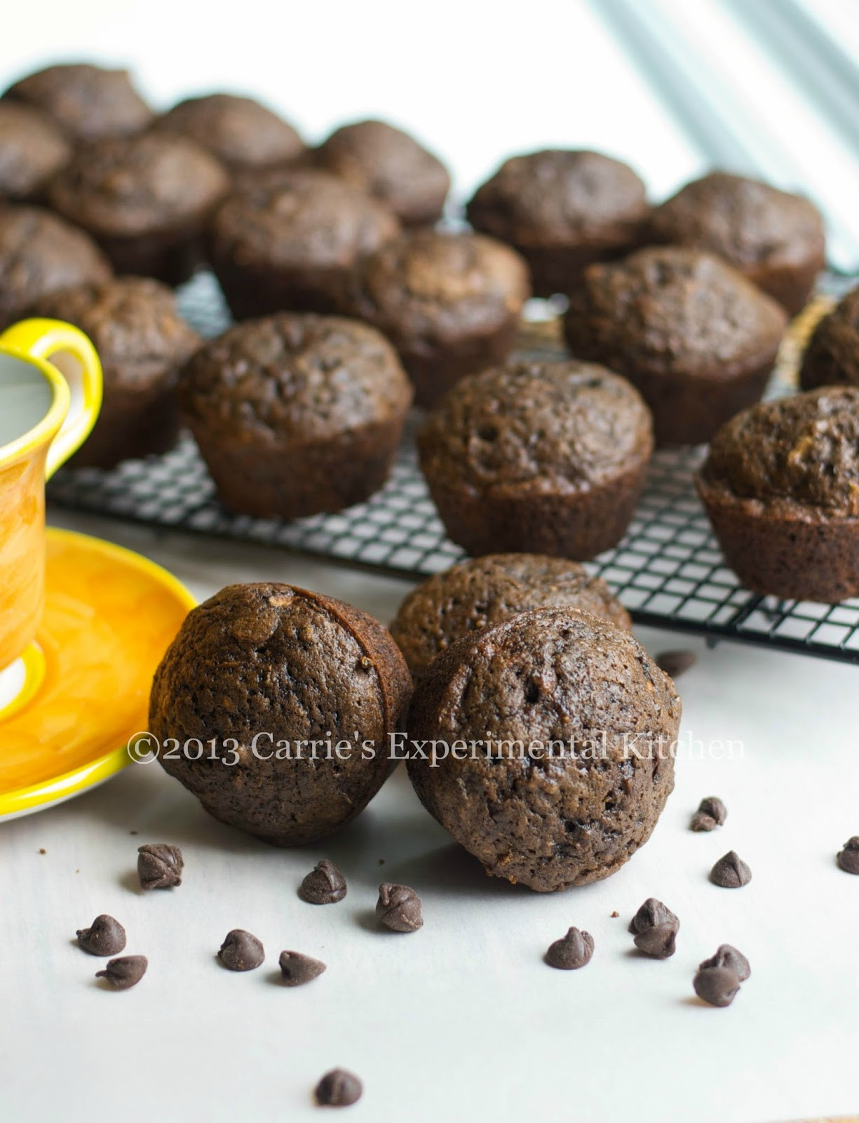 Chocolate Zucchini Muffins
 Carrie s Experimental Kitchen Triple Chocolate Zucchini