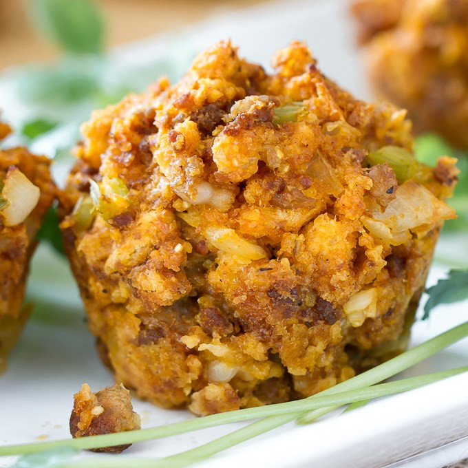 Chorizo Cornbread Stuffing
 Cornbread Chorizo Stuffing Muffins