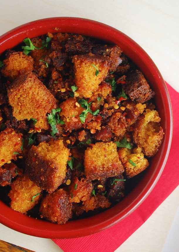 Chorizo Cornbread Stuffing
 Spicy Cornbread & Chorizo Stuffing Always Order Dessert