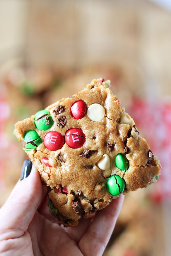 Christmas Bar Cookies
 M&M S Christmas Cookie Bars No 2 Pencil