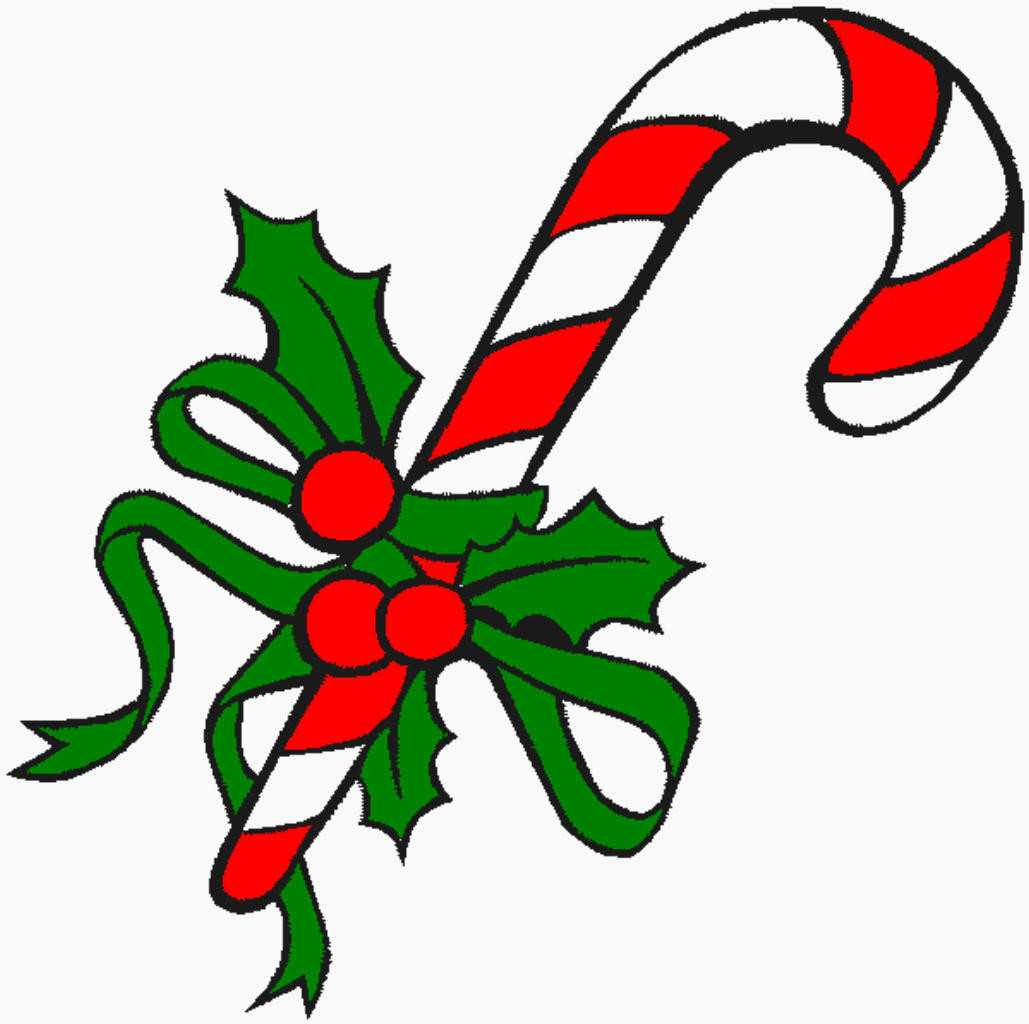 Christmas Candy Cane
 Juleklip kravlenisser og skabeloner