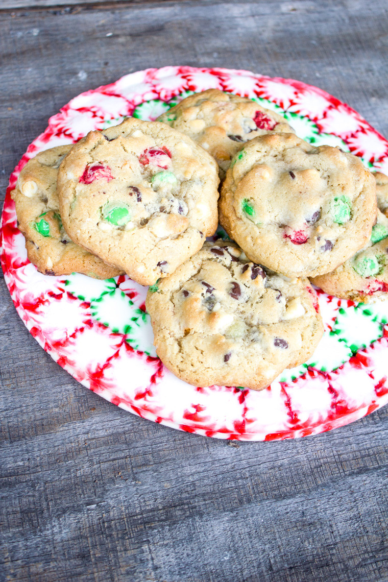 Christmas Chocolate Chip Cookies
 Loaded Festive Chocolate Chip Christmas Cookies