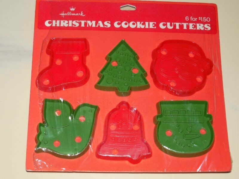 Christmas Cookies Hallmark
 Vtg Hallmark Christmas Cookie Cutter Santa Tree Bell Bird