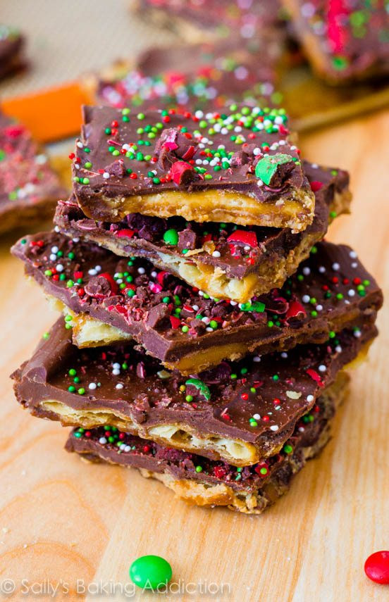 Christmas Crack Candy
 Chocolate Peanut Butter Saltine Toffee Sallys Baking