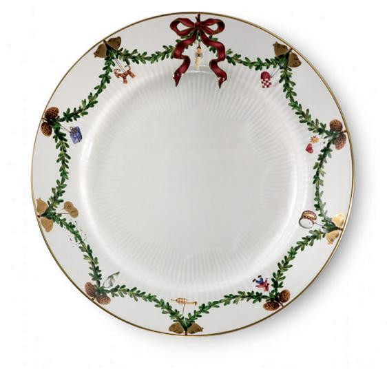 Christmas Dinner Plates
 Royal Copenhagen Star Fluted Christmas Dinner Plate at