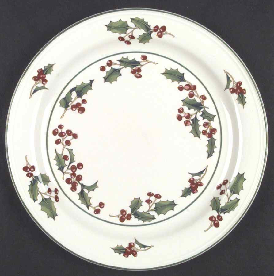 Christmas Dinner Plates
 Sango WHITE CHRISTMAS Dinner Plate S G3