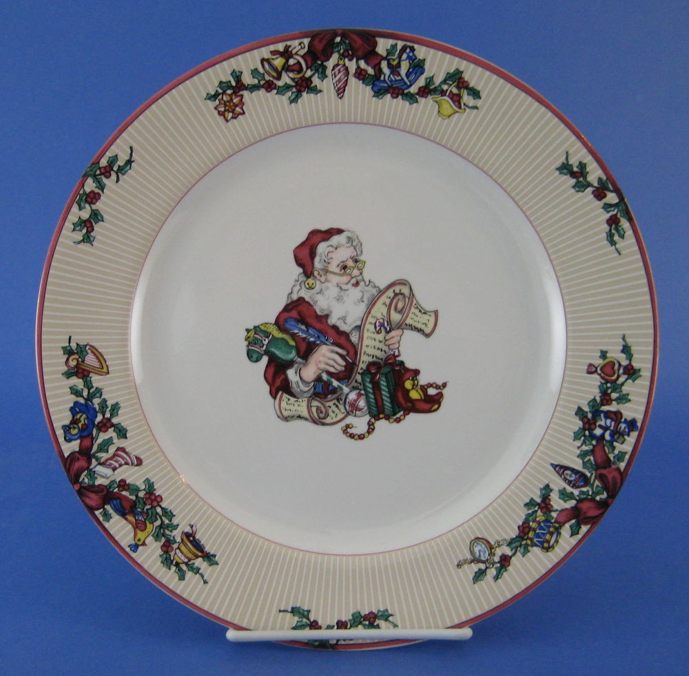 Christmas Dinner Plates
 Fitz and Floyd Santa s List Dinner Plate Christmas Santa