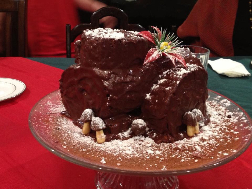 Christmas Eve Desserts
 A dessert mini gingerbread house and candle