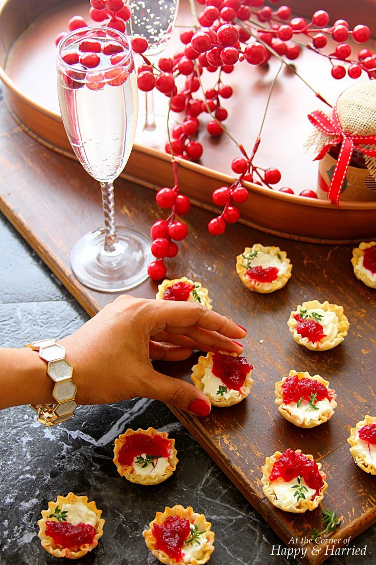 Christmas Party Appetizers
 Cranberry & Cream Cheese Mini Phyllo Bites Christmas