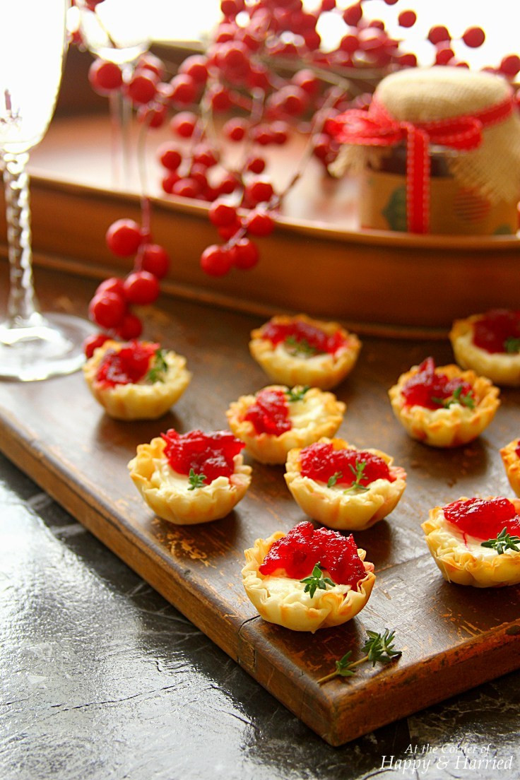Christmas Party Appetizers
 Cranberry & Cream Cheese Mini Phyllo Bites Christmas