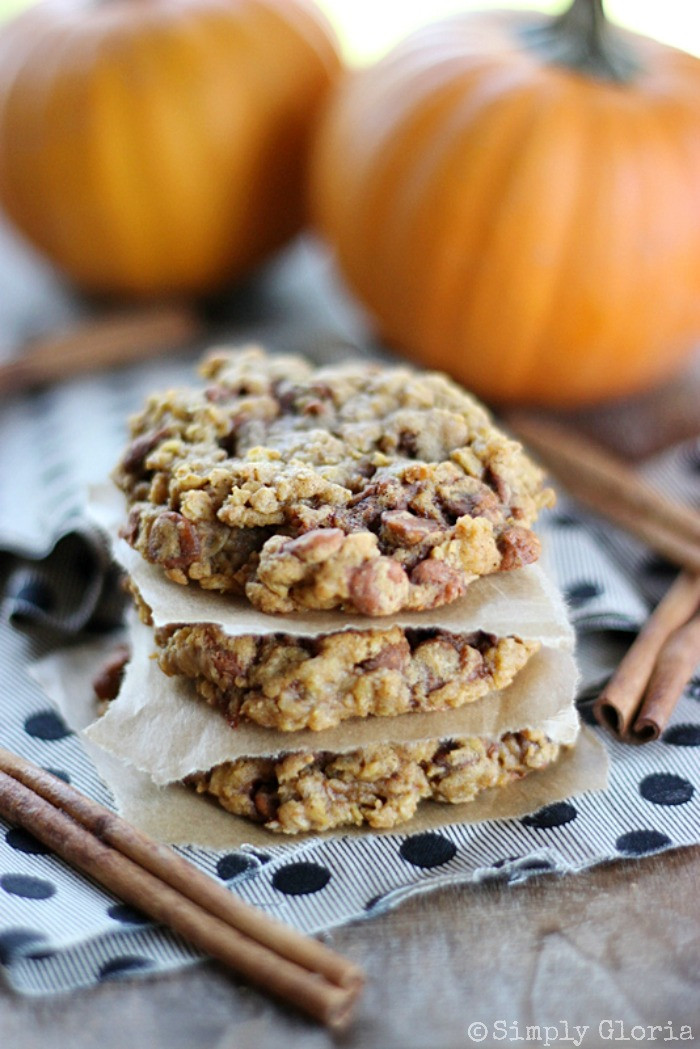 Cinnamon Oatmeal Cookies
 Pumpkin Cinnamon Oatmeal Cookies Simply Gloria