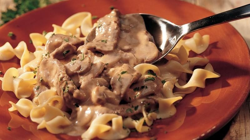 Classic Beef Stroganoff
 Classic Beef Stroganoff lighter recipe recipe from Betty