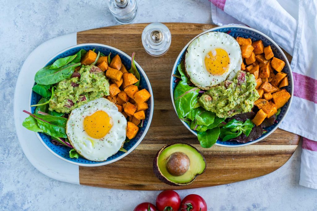 Clean Eating Breakfast
 Clean Eating Guacamole Egg Sweet Potato Breakfast Bowls