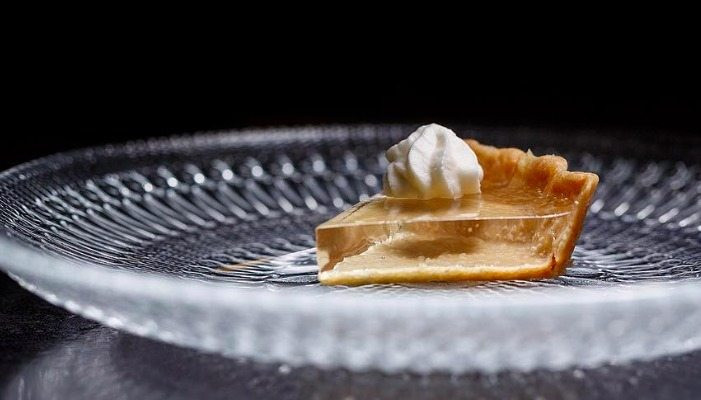 Clear Pumpkin Pie
 Alinea Serving Clear Pumpkin Pie Simplemost