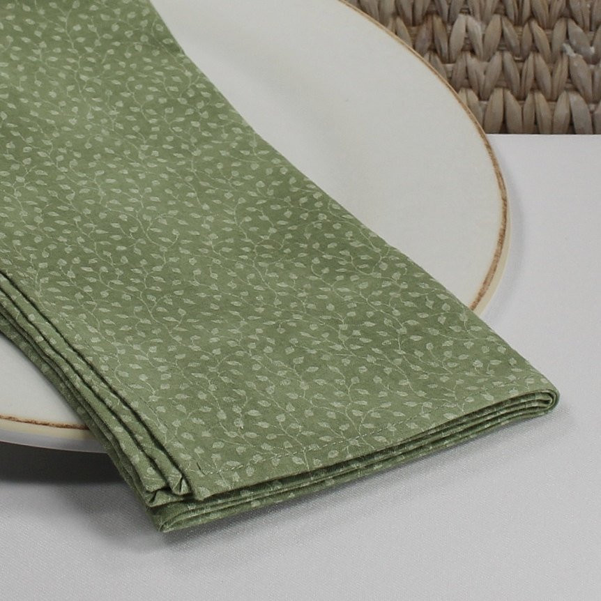 Cloth Dinner Napkins
 Fabric dinner napkins calico napkins cloth serviettes green